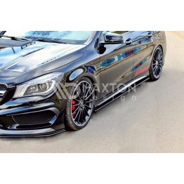 Накладки сплиттеры на пороги на Mercedes CLA C117 AMG 45